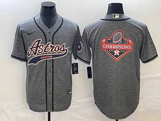 Men's Houston Astros Gray Joint Edition Replica Player Jersey1