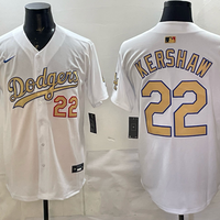 Men's Los Angeles Dodgers Clayton Kershaw #22 White 2025 Gold Collection Limited Jersey