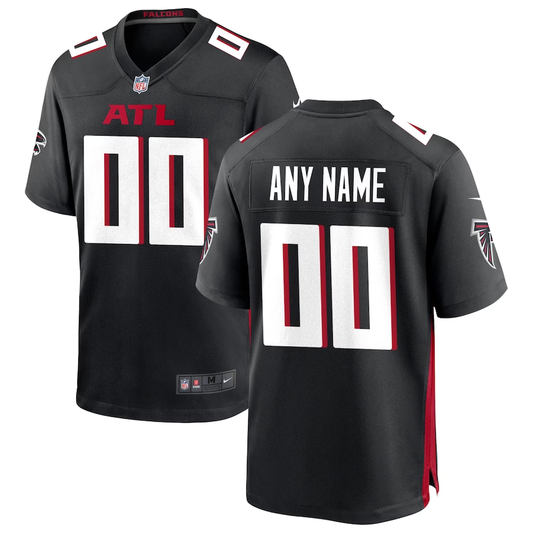 Custom1 Atlanta Falcons Black Game Jersey1