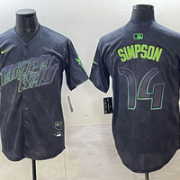 Men's Tampa Bay Rays Chandler Simpson #14 Charcoal 2024 City Connect Limited Player Jersey