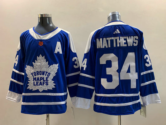 Men's Toronto Maple Leafs Auston Matthews #34 Blue Game Jersey1