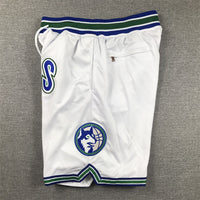 Men's Minnesota Timberwolves White Pocket Shorts1