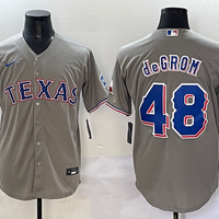 Men's Texas Rangers Jacob deGrom #48 Gray Limited Player Jersey