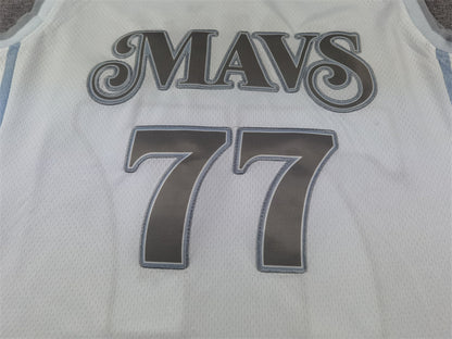 Men's Dallas Mavericks Luka Doncic #77 White 2024/25 Swingman Player Jersey1 - City Edition