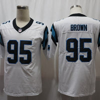 Men's Carolina Panthers Derrick Brown #95 White Player Game Jersey1
