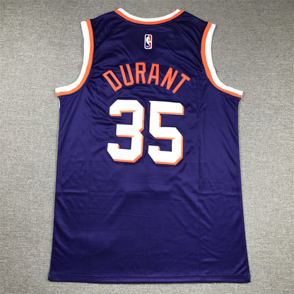 Men's Phoenix Suns Kevin Durant #35 Purple 2023/24 Fast Break Replica Jersey1 - Icon Edition