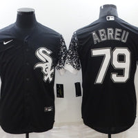 Men's Chicago White Sox Jose Abreu #79 Black Authentic Game Jersey1
