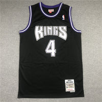 Men's Sacramento Kings Chris Webber Black Hardwood Classics Swingman Jersey1