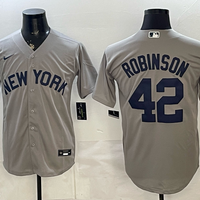 Men's New York Yankees Jackie Robinson #42 Gray Limited Player Jersey