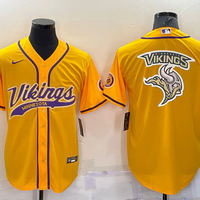 Men's Minnesota Vikings Yellow Game Jersey1
