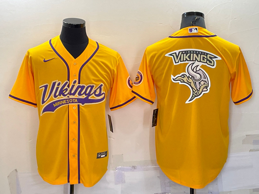 Men's Minnesota Vikings Yellow Game Jersey1