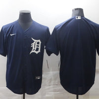 Men's Detroit Tigers Navy Alternate Replica Blank Jersey1