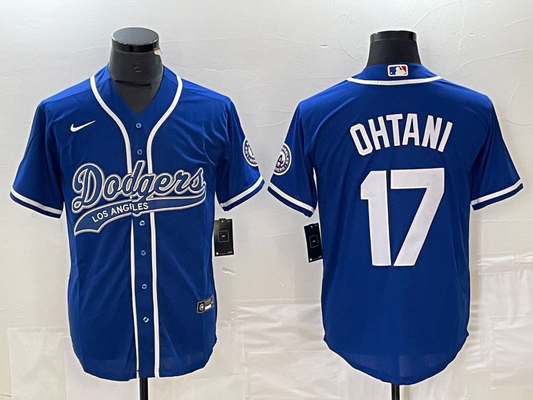 Men's Los Angeles Dodgers Shohei Ohtani #17 Blue Player Jersey1 Joint Edition