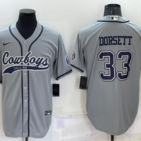 Men's Dallas Cowboys Tony Dorsett #33 Gray Game Jersey1 Joint Edition