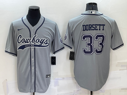 Men's Dallas Cowboys Tony Dorsett #33 Gray Game Jersey1 Joint Edition