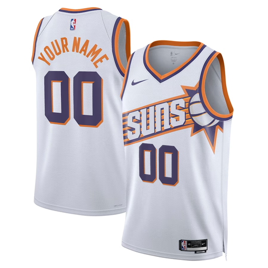 Men's Phoenix Suns White Swingman Custom Jersey1 - Association Edition