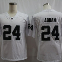 Men's Las Vegas Raiders Jonathan Abram #24 White Game Player Jersey1