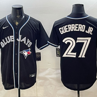 Men's Toronto Blue Jays Vladimir Guerrero Jr. #27 Fashion Replica Black Out Jersey