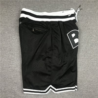 Men's Brooklyn Nets Black Basketball Retro Shorts1