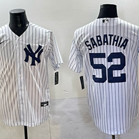 Men's New York Yankees CC Sabathia #52 White Replica Player Jersey