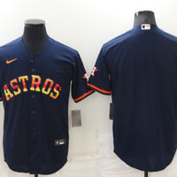 Men's Houston Astros Navy Replica Blank Jersey1
