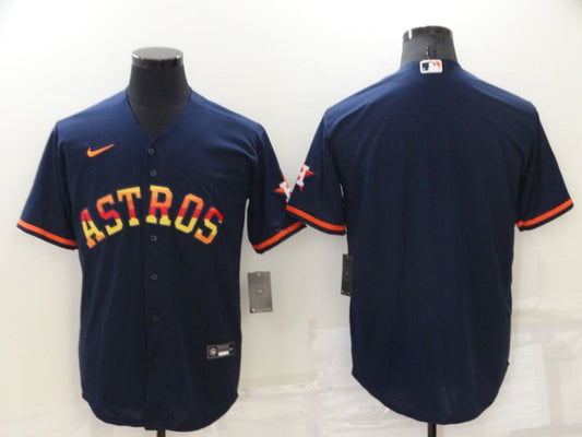 Men's Houston Astros Navy Replica Blank Jersey1