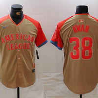 Men's American League Steven Kwan #38 Cream 2024 MLB All-Star Game Limited Player Jersey1