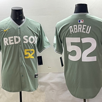 Men's Boston Red Sox Wilyer Abreu #52 Gray 2025 City Connect Limited Player Jersey