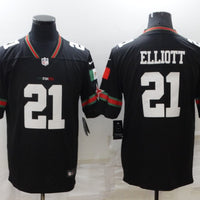 Men's Dallas Cowboys #21 Ezekiel Elliott Black Player Game Jersey1