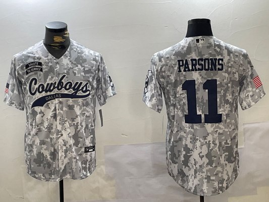 Men's Dallas Cowboys Micah Parsons #11 Arctic Camo 2024 Salute to Service Player Jersey1
