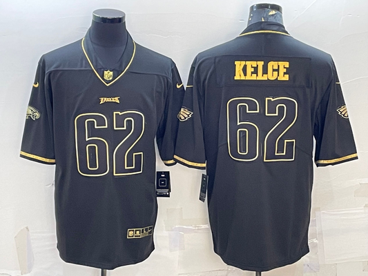 Men's Philadelphia Eagles Jason Kelce #62 Black Player Jersey1
