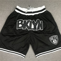 Men's Brooklyn Nets Black Basketball Retro Shorts1