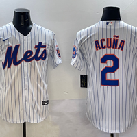 Men's New York Mets Luisangel Acuna #2 White Home Replica Player Jersey