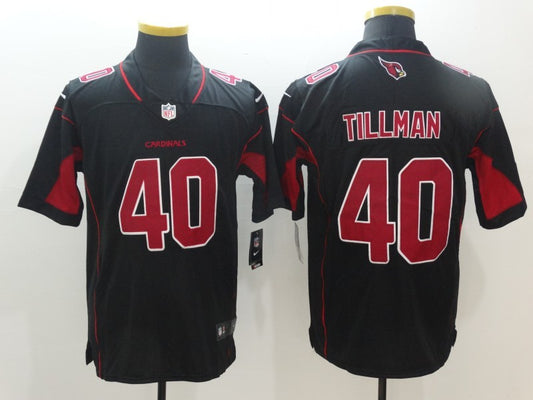Men's Arizona Cardinals Pat Tillman #40 Black Game Jersey1