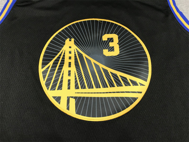 Men's Golden State Warriors Jordan Poole #3 City Edition Black Classic Jersey1