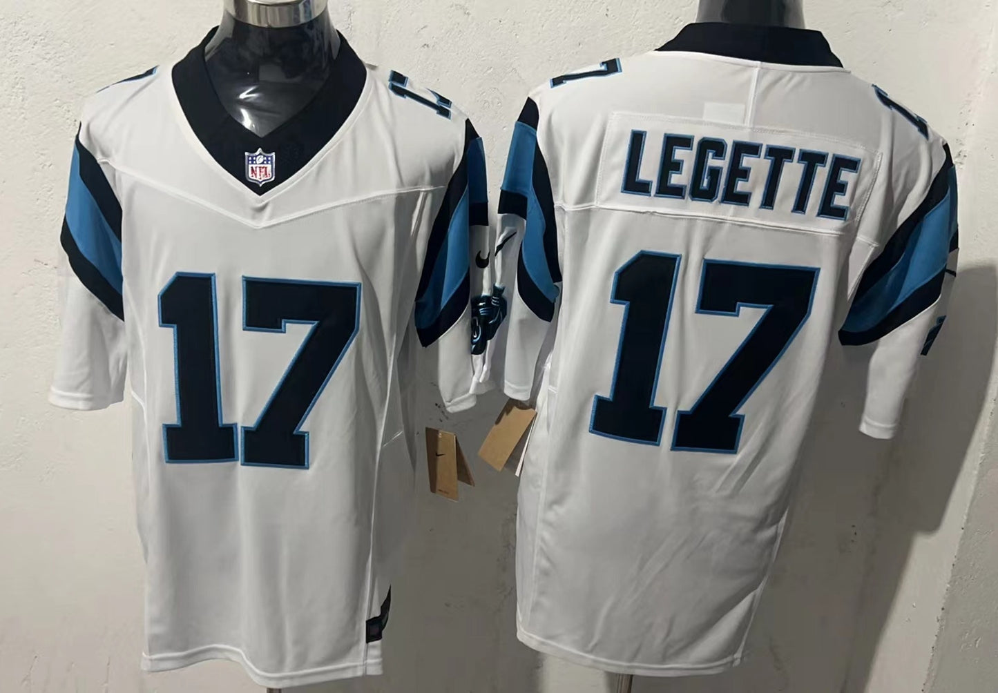 Men's Carolina Panthers Xavier Legette #17 White Game Jersey