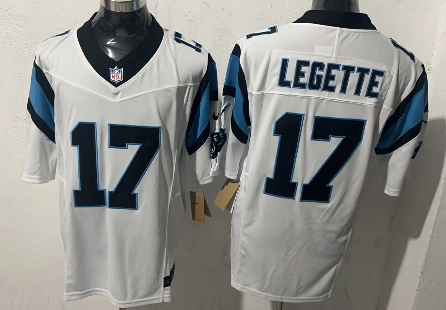 Men's Carolina Panthers Xavier Legette #17 White Game Jersey