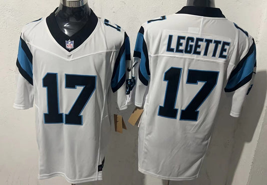 Men's Carolina Panthers Xavier Legette #17 White Game Jersey