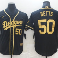 Men's Los Angeles Dodgers Mookie Betts #50 Black Game Player Jersey1