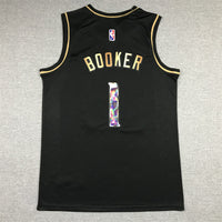Men's Phoenix Suns Devin Booker #1 Black Swingman Player Jersey1