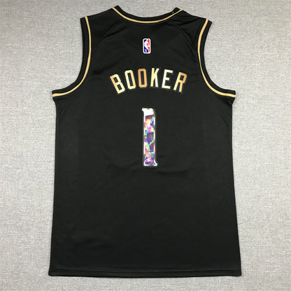Men's Phoenix Suns Devin Booker #1 Black Swingman Player Jersey1