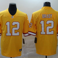 Men's Tampa Bay Buccaneers Tom Brady #12 Yellow Game Jersey1