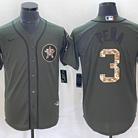 Men's Houston Astros Jeremy Pena #3 Green Replica Player Jersey1