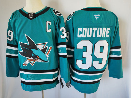 Men's San Jose Sharks Logan Couture #39 Fanatics Teal Home Breakaway Jersey
