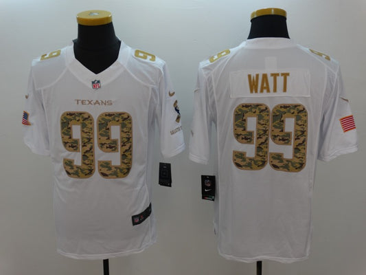 Men's Houston Texans J.J. Watt #99 White Player Game Jersey1