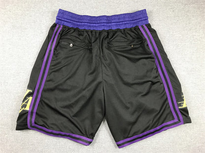Men's Los Angeles Lakers Black 2023/24 Pocket Shorts1 City Edition