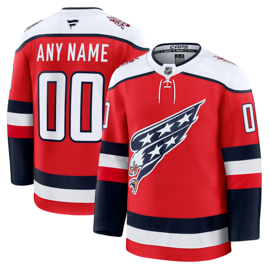 Men's Washington Capitals Fanatics Red Alternate Premium Custom Jersey