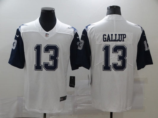 Men's Dallas Cowboys Michael Gallup #13 White Game Jersey1