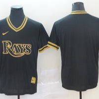 Men's Tampa Bay Rays Black Replica Blank Jersey1
