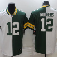 Men's Green Bay Packers Aaron Rodgers #12 Green/White Legend Jersey1